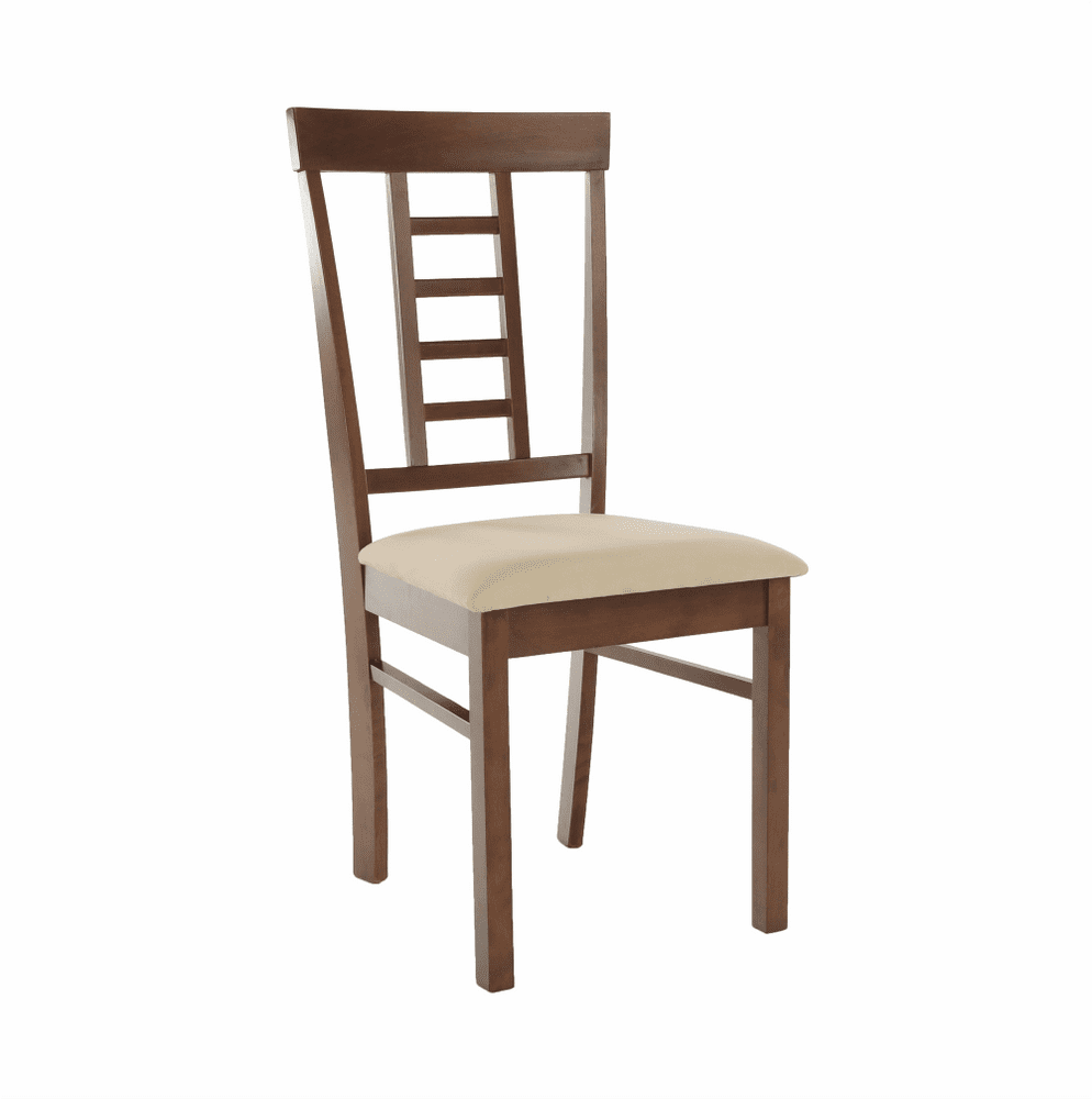 KONDELA Jedálenská stolička, orech / béžová, OLEG NEW